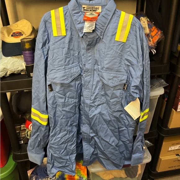 Steelguard Pro FR Light Blue Reflective Shirt - Picture 2 of 16